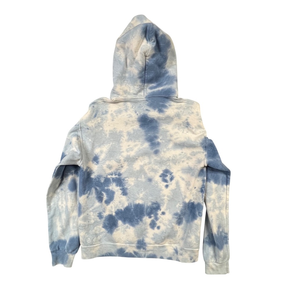 Bowery Supply Co Sweatshirt New York Tie Dye Hoodie Blue‎ White Men Size M - Picture 6 of 7